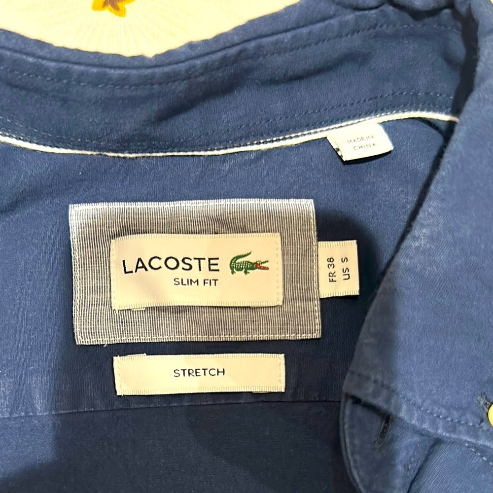 Lacoste Slim Fit Stretch Shirt in Navy15